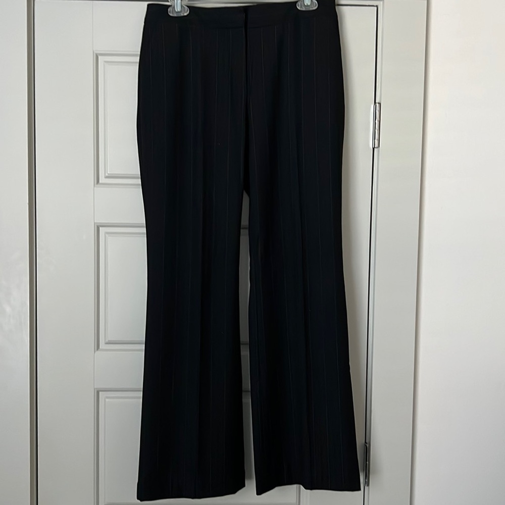 Semantiks Sz‎ 8 stripes black flat front pants women’s slacks